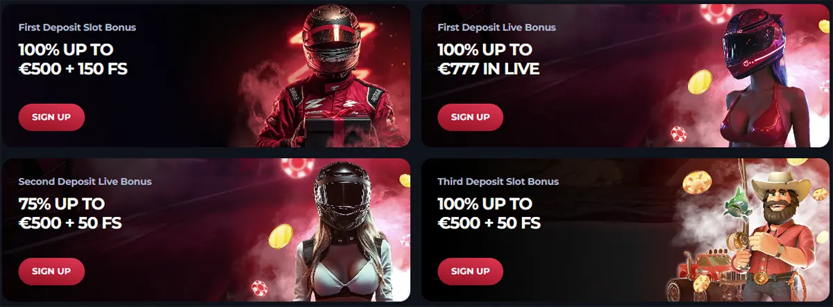 Welkomstbonussen bij Winorio Casino